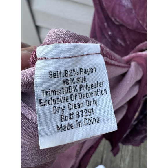 Johnny Was Velvet Blouse Women's XS Tisha High Low Embroidered Top Boho - Picture 6 of 8